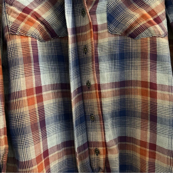 New Anthropologie Cloth & Stone 100% Cotton Plaid Flannel size XS - Picture 4 of 7